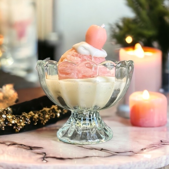 Other - ⚠️SALE Candle // Handmade Pink Ice Cream Candle SEND OFFERS